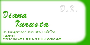 diana kurusta business card